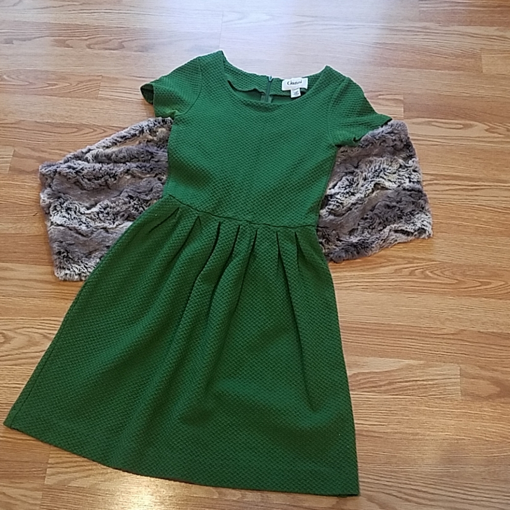 Anthropologie Gianni Green Dress